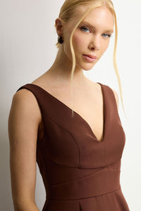 Vestido Maju Alfaiataria - Marrom