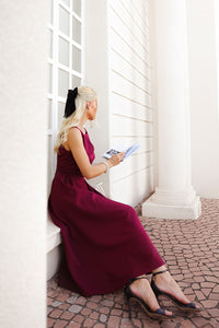Vestido Tarcila Midi - Vinho