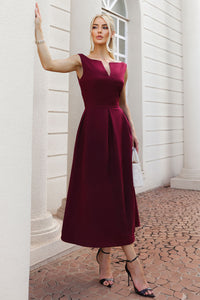 Vestido Tarcila Midi - Vinho