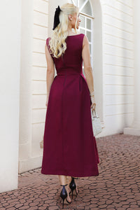 Vestido Tarcila Midi - Vinho