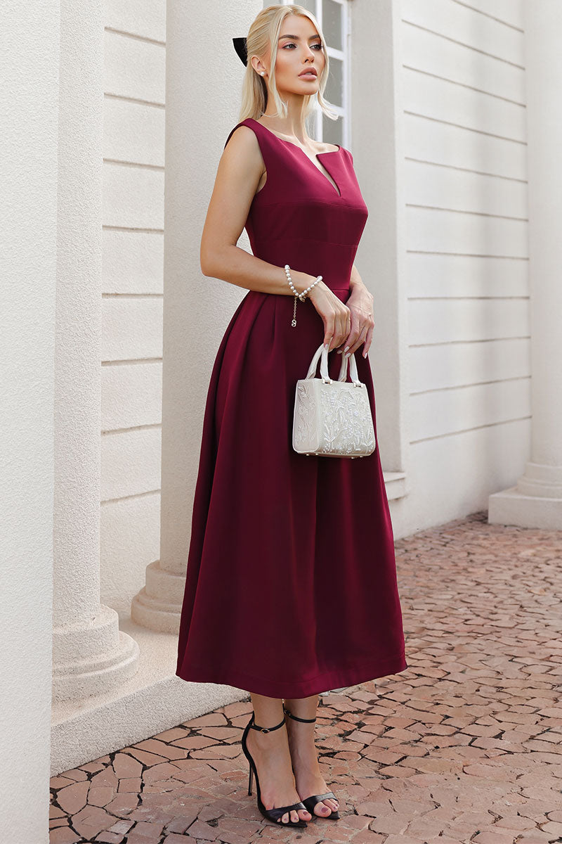 Vestido Tarcila Midi - Vinho