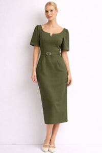 Vestido Aline Alfaiataria - Verde