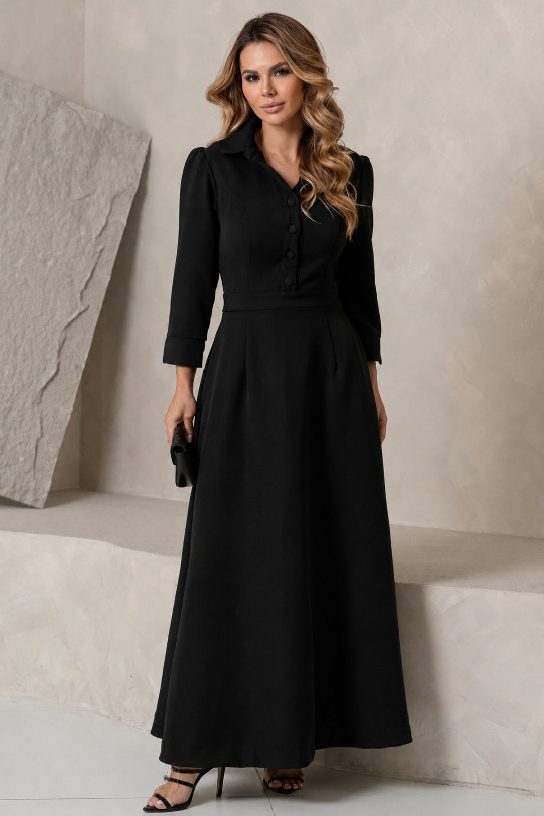 Vestido Magnólia Rodado - Preto