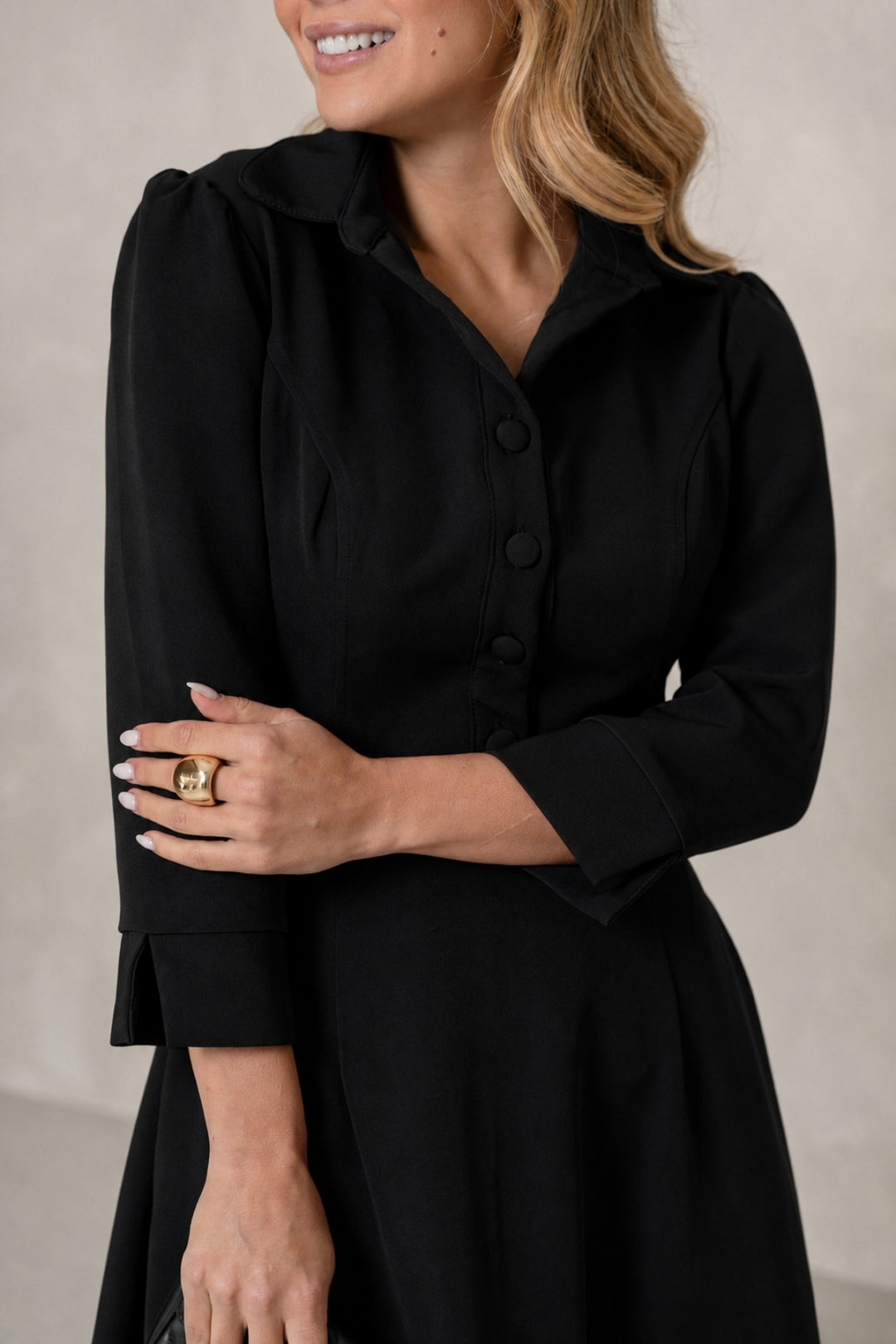 Vestido Magnólia Rodado - Preto