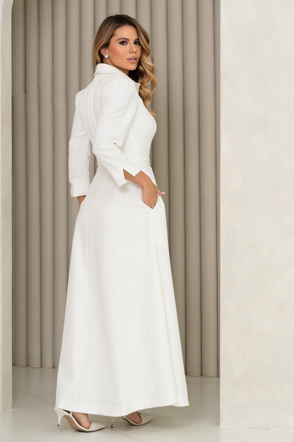 Vestido Magnólia Rodado - Off White