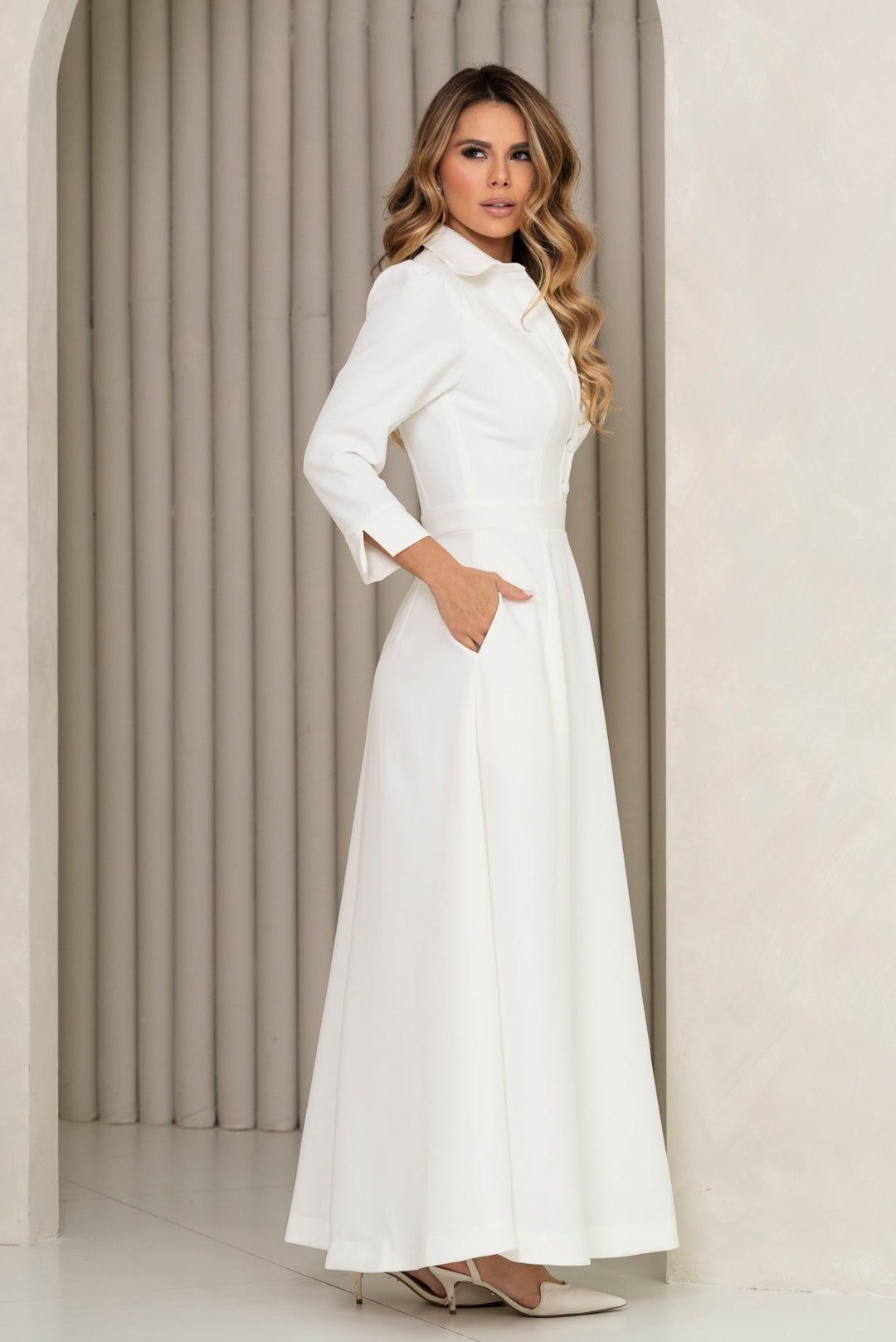 Vestido Magnólia Rodado - Off White