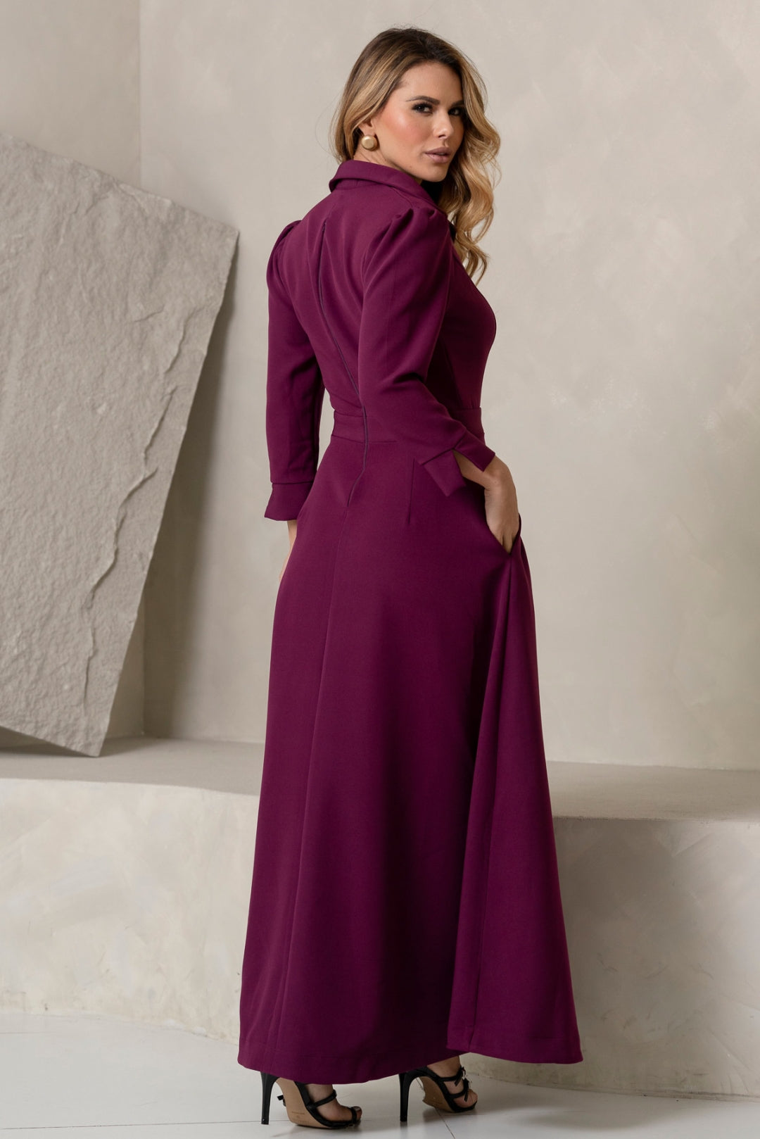 Vestido Magnólia Rodado - Uva