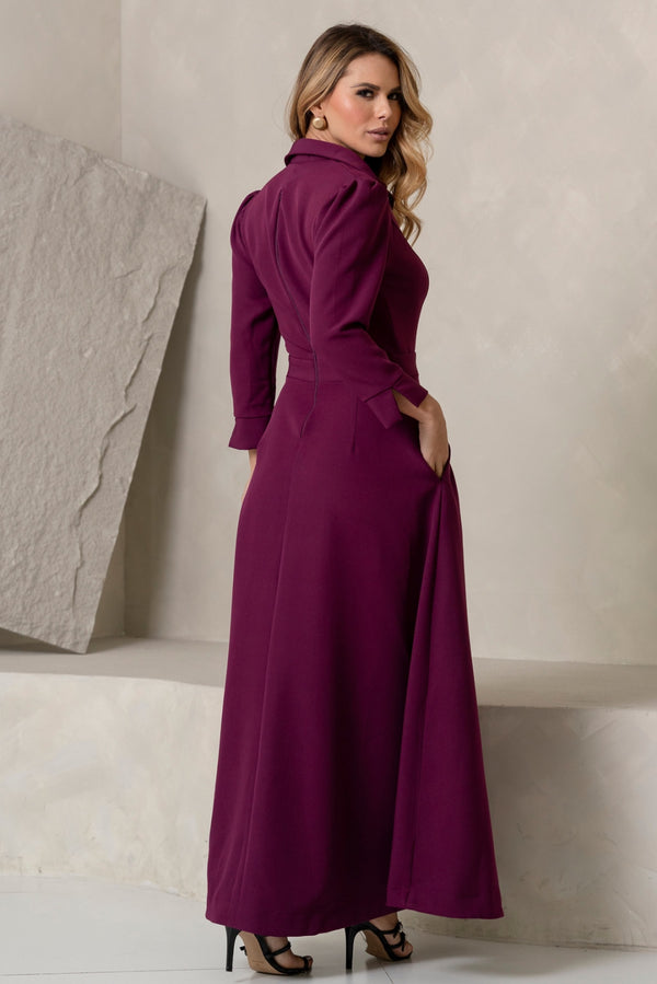 Vestido Magnólia Rodado - Uva