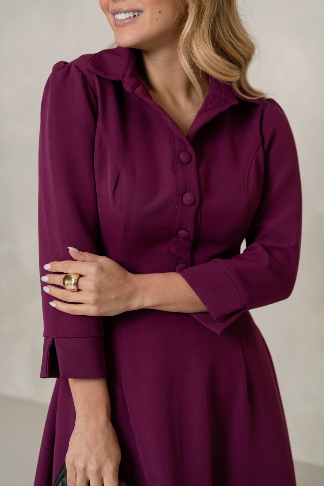 Vestido Magnólia Rodado - Uva