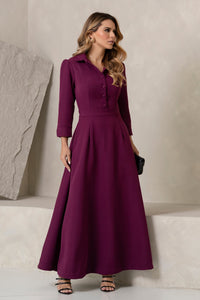 Vestido Magnólia Rodado - Uva