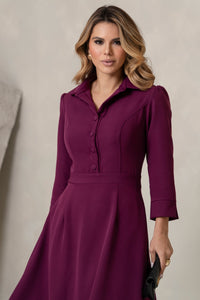 Vestido Magnólia Rodado - Uva