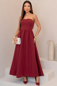Vestido Fiorella Corselet - Vinho