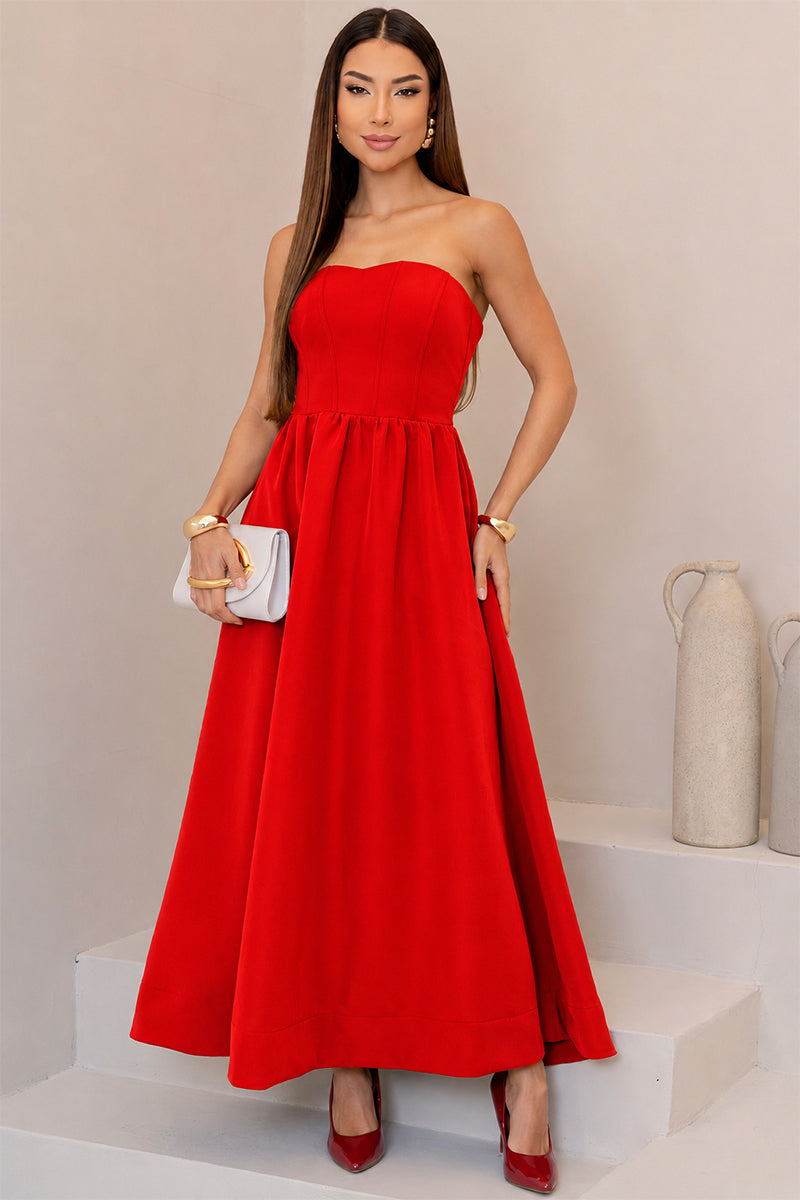 Vestido Fiorella Corselet - Vermelho