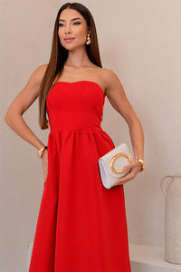 Vestido Fiorella Corselet - Vermelho