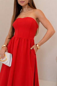 Vestido Fiorella Corselet - Vermelho