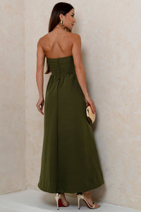 Vestido Fiorella Corselet - Verde Musgo
