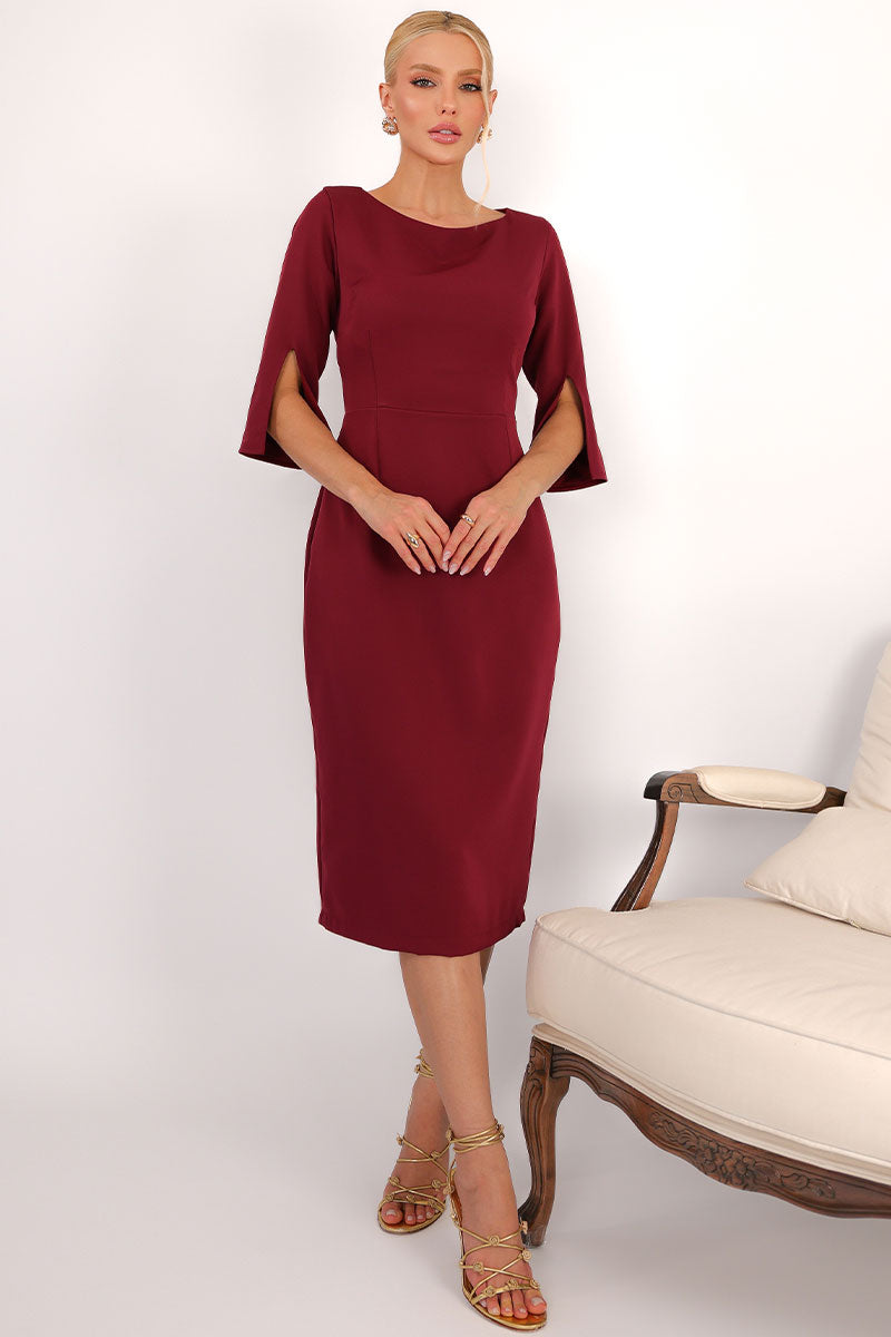 Vestido Ângela Midi - Vinho