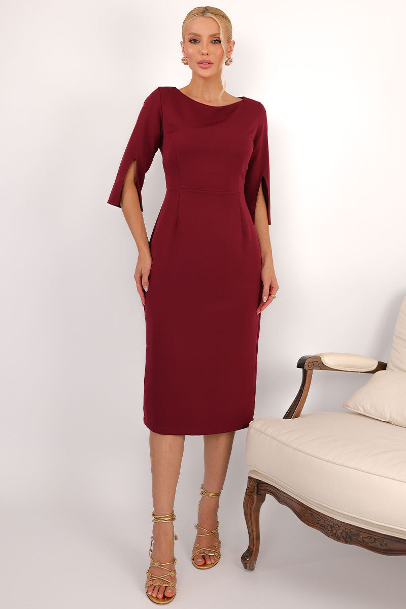 Vestido Ângela Midi - Vinho