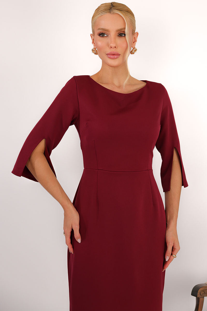 Vestido Ângela Midi - Vinho