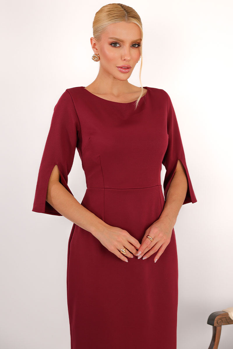 Vestido Ângela Midi - Vinho