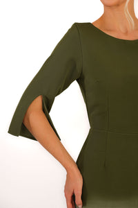Vestido Ângela Midi - Verde Musgo