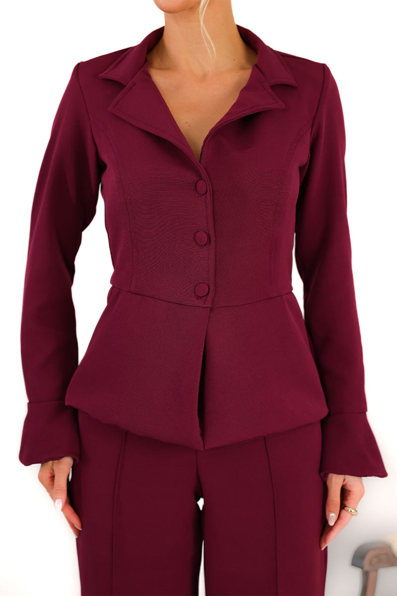 Blusa Desire Manga Longa - Vinho