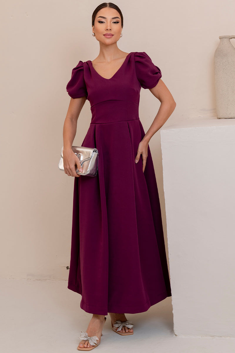 Vestido Maxi Midi Penélope - Vinho