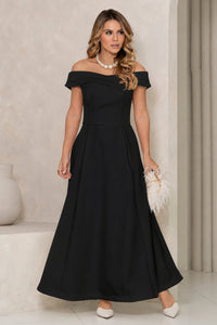 Vestido Miriam Midi Ombro a Ombro - Preto