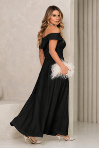 Vestido Miriam Midi Ombro a Ombro - Preto