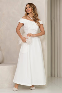 Vestido Miriam Midi Ombro a Ombro - Off White