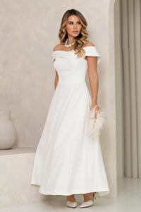Vestido Miriam Midi Ombro a Ombro - Off White