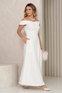 Vestido Miriam Midi Ombro a Ombro - Off White