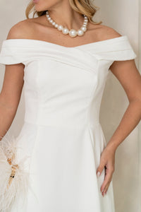 Vestido Miriam Midi Ombro a Ombro - Off White
