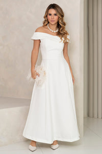 Vestido Miriam Midi Ombro a Ombro - Off White