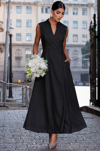 Vestido Sasha Midi Decote Transpassado - Preto