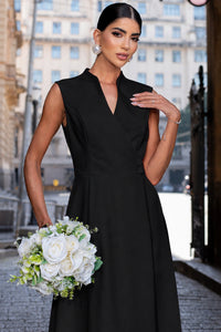 Vestido Sasha Midi Decote Transpassado - Preto