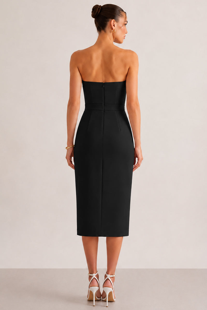 Vestido Janine Midi Tubinho - Preto