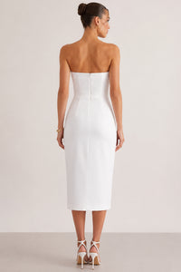 Vestido Janine Midi Tubinho - Off White