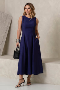 Vestido Madrid Rodado - Azul