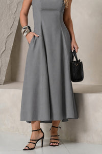 Vestido Madrid Rodado - Cinza