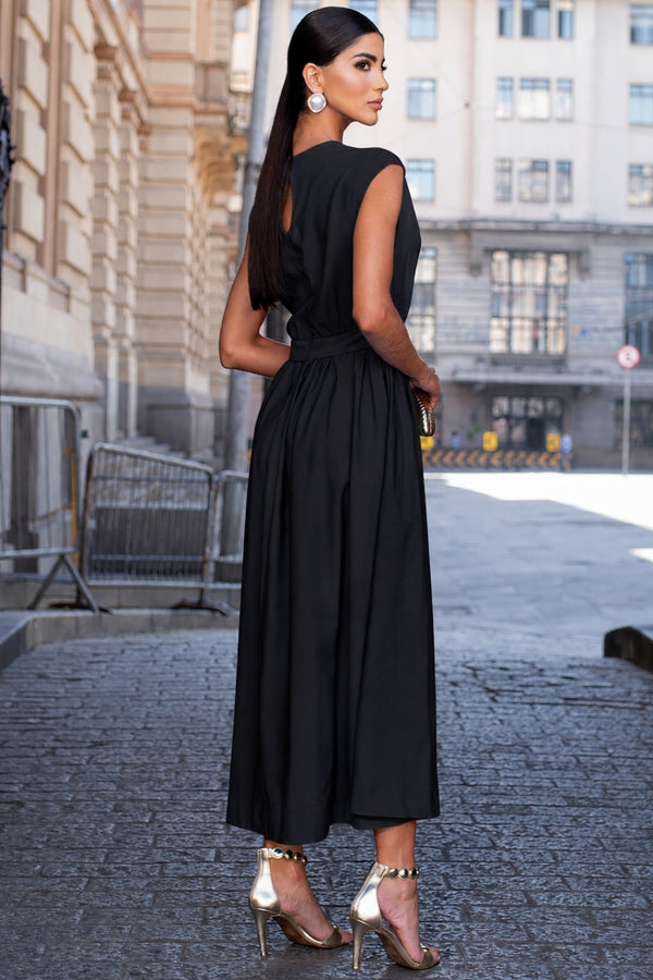 Vestido Genova Midi Rodado - Preto