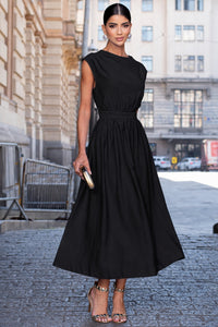 Vestido Genova Midi Rodado - Preto