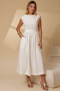 Vestido Genova Midi Rodado - Off White
