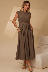 Vestido Genova Midi Rodado - Verde Musgo