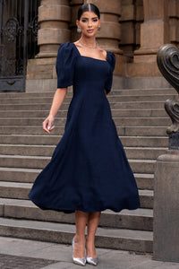 Vestido Bali Midi - Azul Marinho