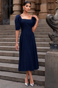 Vestido Bali Midi - Azul Marinho