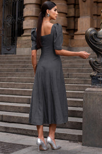 Vestido Bali Midi - Chumbo