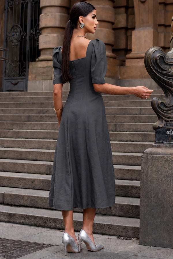 Vestido Bali Midi - Chumbo