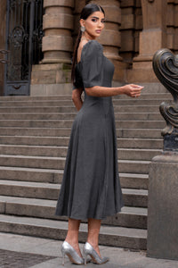Vestido Bali Midi - Chumbo