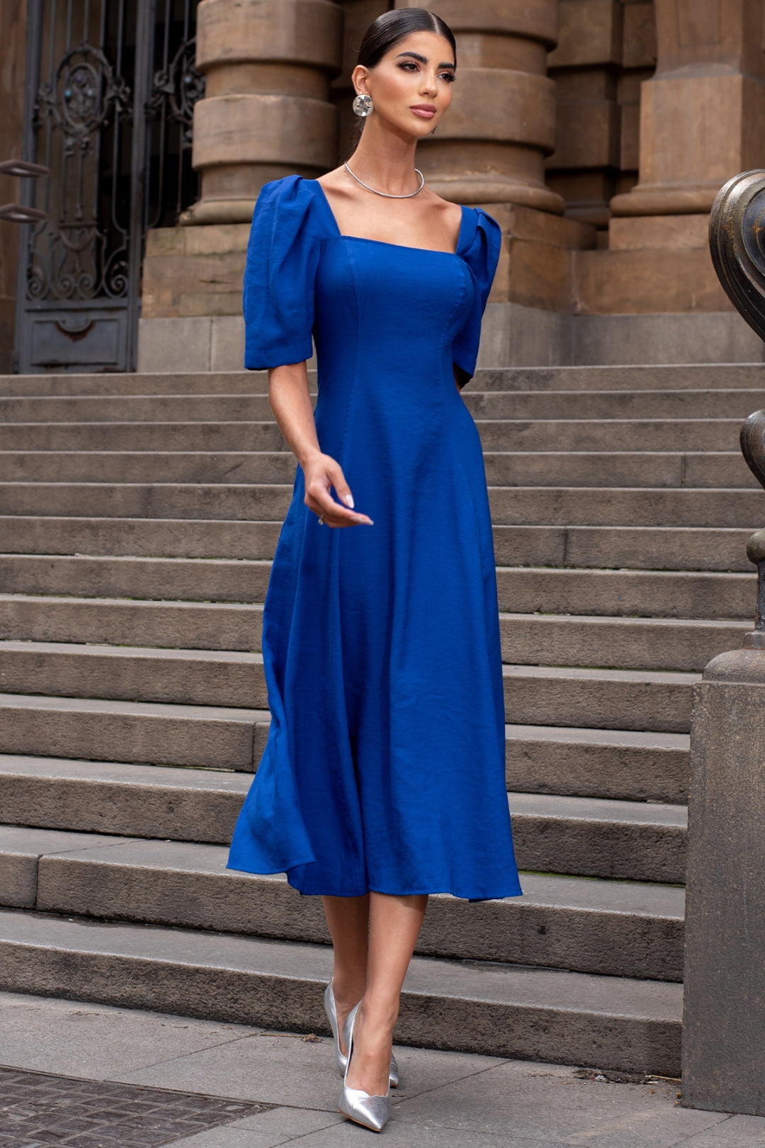 Vestido Bali Midi - Azul Royal